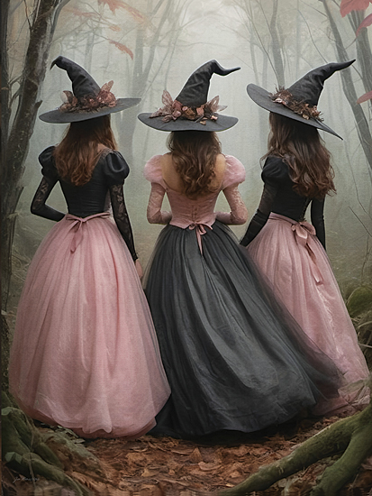 JO359L Sisters of the Spell - JanMichaels Art and Home