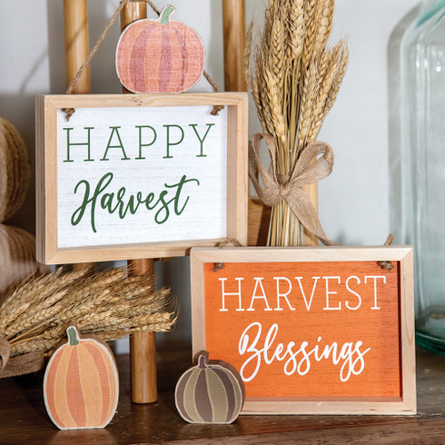 Plaque Murale Décorative Harvest Blessings - Nouveau Chez Soi - 33 X 24 Cm