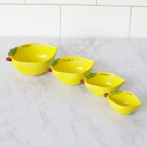 Lemon Whisk & Measuring Cups Set of 5 - Héas