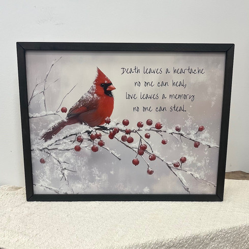 HMK141 Memory Cardinal Box Frame - JanMichaels Art and Home