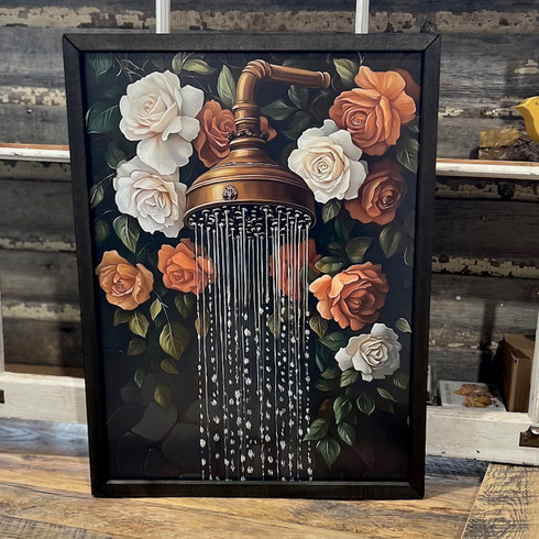 HMK273 Vintage Floral Shower Box Frame - JanMichaels Art and Home