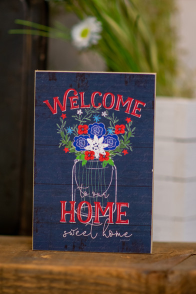 JP6003 Welcome Home Block CLEARANCE - JanMichaels Art and Home