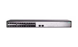 JH018A#ABB - HP OfficeConnect 1420 24G 2SFP+ 24-Port 24 x 10/100/1000 + 2 x 1 Gigabit / 10 Gigabit SFP+ Gigabit Ethernet Unmanaged 1U Rack-mountable Network Switch