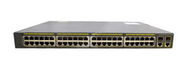 WS-C296048PST-L - Cisco Catalyst 2960 48-Ports 10/100/1000Base-T RJ-45 PoE Manageable Layer2 Rack-mountable 1U Switch with 2x Gigabit Ethernet Uplink Ports and 2x SFP Slots