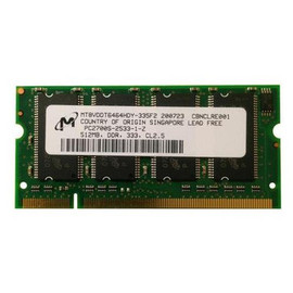 MT8VDDT6464HDY-335F2 - Micron 512MB DDR-333MHz PC2700 non-ECC Unbuffered CL2.5 200-Pin SoDimm Memory Module