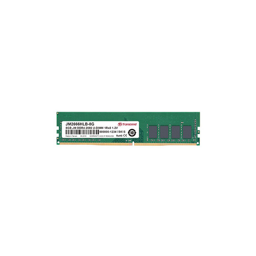 JM2666HLB-16G - Transcend - 16GB 2666 MHz PC4-21300 ECC Unbuffered CL19 288-Pin DIMM 1.2V 2Rx8 Memory Module