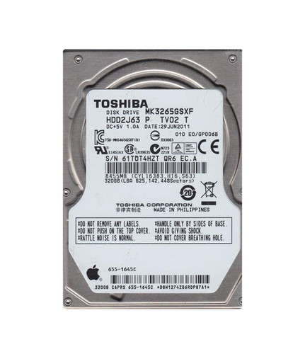 TOSHIBA 320GB 5400RPM SATA 2.5 Hard Drive for HDD2J63 - Compatible with Laptops