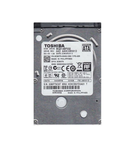 Toshiba 320GB 5400RPM SATA 6Gb/s 2.5 Hard Drive for HDKCB07D0A01 Servers
