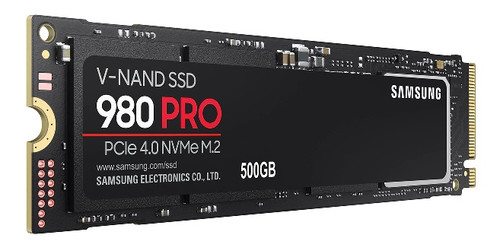 Samsung 980 PRO M.2 500GB SSD PCIe Gen 4.0 NVMe 1.3c - Compatible with M.2 2280 slots, high-speed storage solution