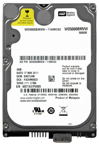 Western Digital - WD5000BMVW - HDD 500GB 5400RPM USB 3.0 2.5"