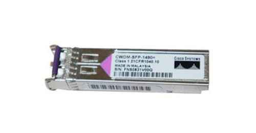 CWDM-SFP-1490= - Cisco Single-mode 1Gbps 1000Base-CWDM Fiber 80km 1490nm Duplex LC Connector SFP Transceiver Module