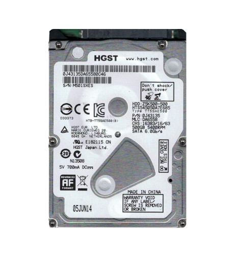 Hitachi - 0J43135 - HDD 500GB 5400RPM SATA 6Gb/s 2.5"