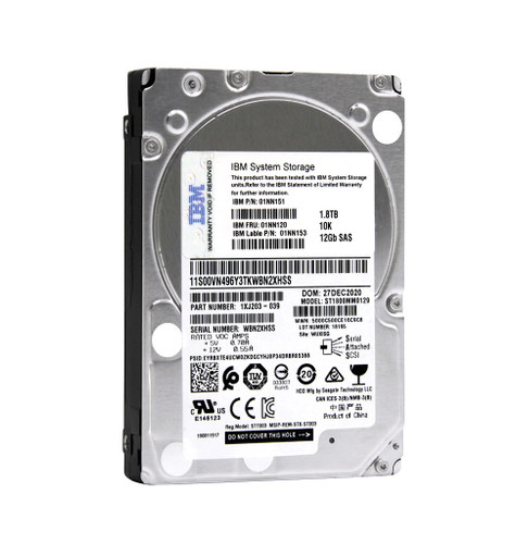 Lenovo - 01NN120 - HDD 1.8TB 10000RPM SAS 12Gb/s 2.5" Hot-Swap