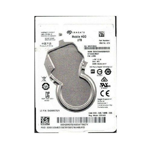 Seagate - 1R8174-070 - HDD 2TB 5400RPM SATA 6Gb/s 2.5"