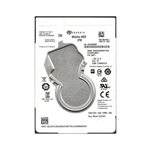 Seagate - 1R8174-560 - HDD 2TB 5400RPM SATA 6Gb/s 2.5"