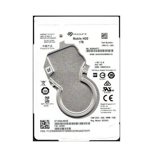Seagate - 1RK172-285 - HDD 1TB 5400RPM SATA 6Gb/s 2.5"