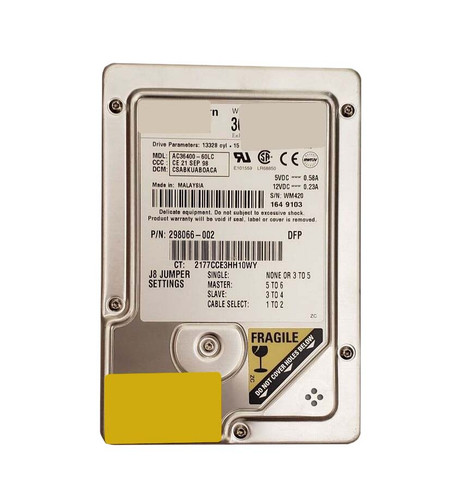 Compaq - 298066-002 - HDD 6GB 5400RPM ATA-66 3.5"