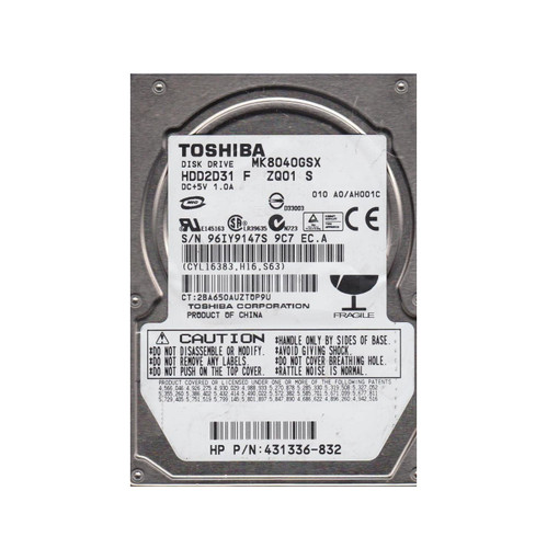 Compaq - 431336-832 - HDD 80GB 5400RPM SATA 1.5Gb/s 2.5"