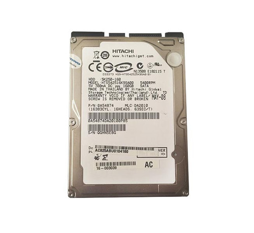 Hitachi - 5K250-160 - HDD 160GB 5400RPM SATA 3Gb/s 2.5"