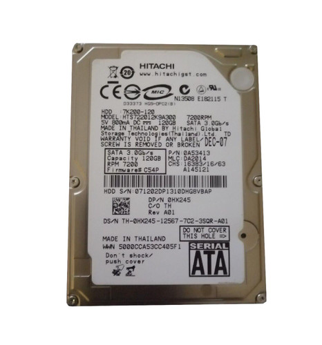 Hitachi - 7K200-120 - HDD 120GB 7200RPM SATA 1.5Gb/s 2.5"