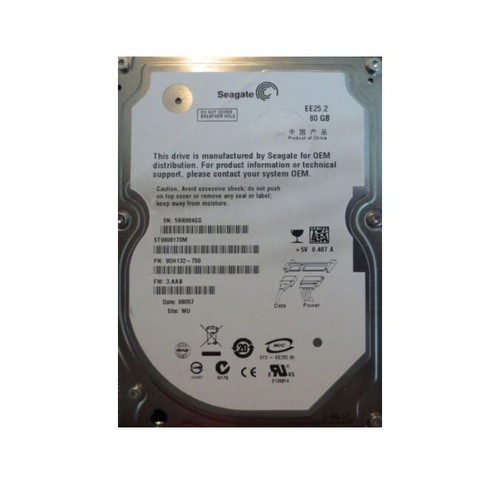 Seagate - 9DH132-750 - HDD 80GB 5400RPM SATA 3Gb/s 2.5"