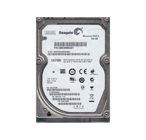 Seagate - 9HH134-151 - HDD 500GB 5400RPM SATA 3Gb/s 2.5"