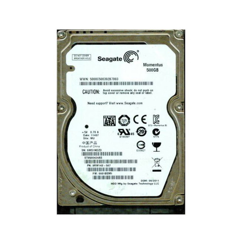 Seagate - 9RW143-567 - HDD 500GB 7200RPM SATA 3Gb/s 2.5"