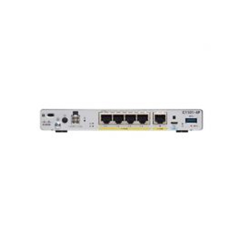 C1101-4P - Cisco - Router 1 Ports SlotsGigabit Ethernet Rack-mountable Desktop