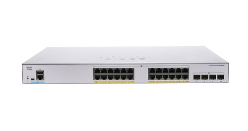 CBS350-24P-4X - Cisco Business 350 Series CBS350-24P-4X 24 x Ports 1000Base-T PoE+ + 4 x Ports 10G SFP+ Layer 3 Managed