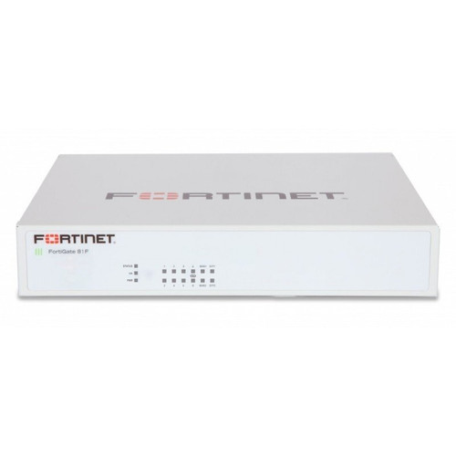 FWF-81F-2R-POE-N - Fortinet - 8 x GE RJ45 RJ45 PoE Ports 2 x RJ45/SFP shared media WAN Ports Dual WiFi Radio 128GB SSD Firewall