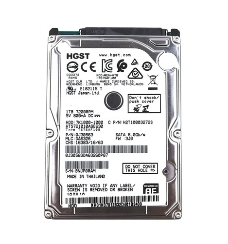 Hitachi - H2T10003272S - HDD 1TB 7200RPM SATA 6Gb/s 2.5"
