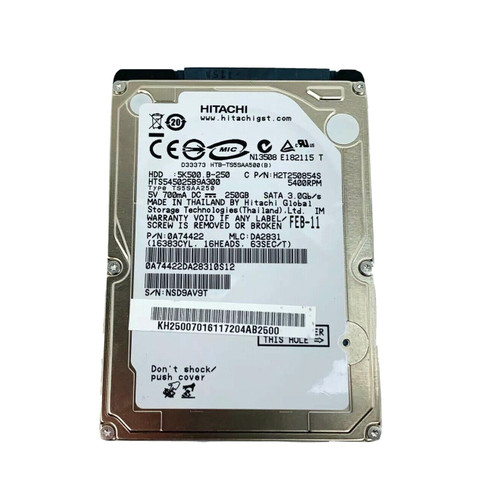Hitachi - H2T250854S - HDD 250GB 5400RPM SATA 2.5"