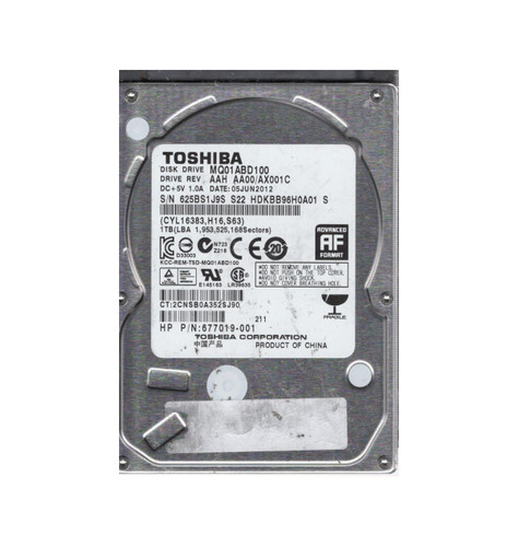 HDKBB96H0A01 - TOSHIBA - 1TB 5400RPM SATA 3Gb/s 2.5-inch Hard Drive