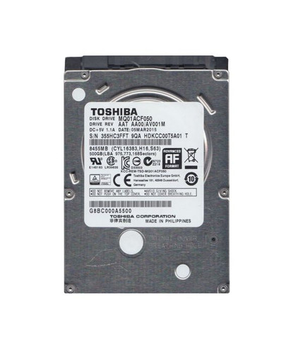 TOSHIBA 500GB 7200RPM 2.5 SATA Hard Drive for Servers