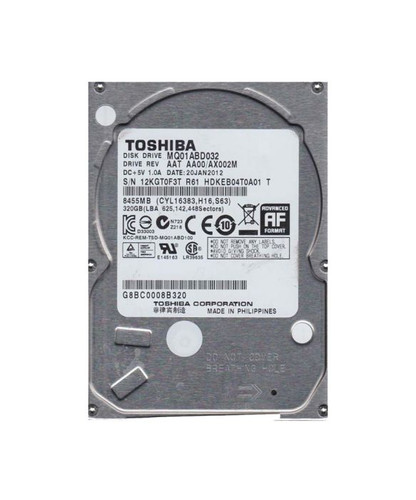 Toshiba 320GB 5400RPM SATA 2.5 Hard Drive for HDKEB04T0A01 - Server Data Storage