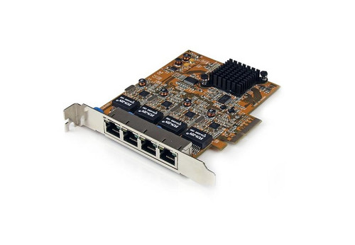 ST1000SPEX42 - StarTech OneConnect 4 Port PCI Express Gigabit Ethernet NIC Network Adapter Card - 4 - Twisted Pair - FULL-HEIGHT