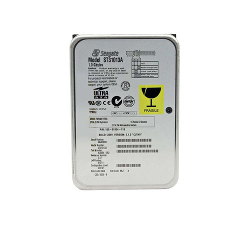 Seagate - ST31013A - HDD 1GB 4500RPM IDE ATA-33 3.5"