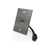 Comprehensive - WPPT-HD1-AC - Wall Plate 1-Gang Audio Video Pass-Through