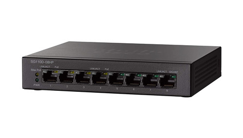 Cisco 8-Port Gigabit PoE Switch - SG110D-08HP