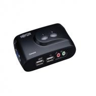 Tripp Lite - B004-VUA2-K-R - KVM Switch 2-Port USB Compact Audio