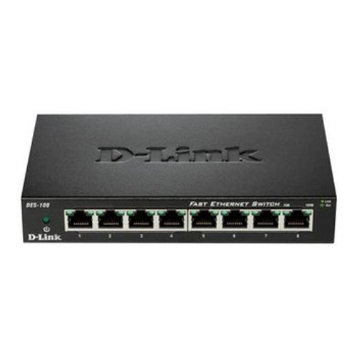 DES-108/E - D LINK - D-LINK 8-Ports 10/100 Fast Ethernet Unmanaged Switch