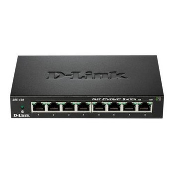 D-Link - DES-108/E - Network Switch 8-Port 10/100 Fast Ethernet Unmanaged