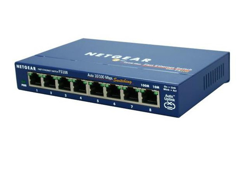 Netgear - FS108NA - Network Switch 8-Port 10/100Mbps Fast Ethernet