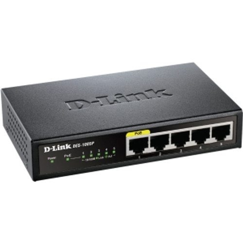DES-1005P - D-Link 5-Port 10/100Base-TX Unmanaged Fast Ethernet Switch