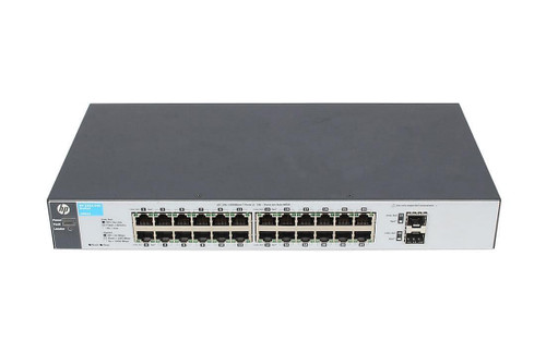 1810-24G - HP - ProCurve 1810 Series v2 24 x Ports 10/100/1000Base-T + 2 x SFP mini-GBIC Ports Layer2 Managed 1U Rack-mountable Gigabit Ethernet Network Switch