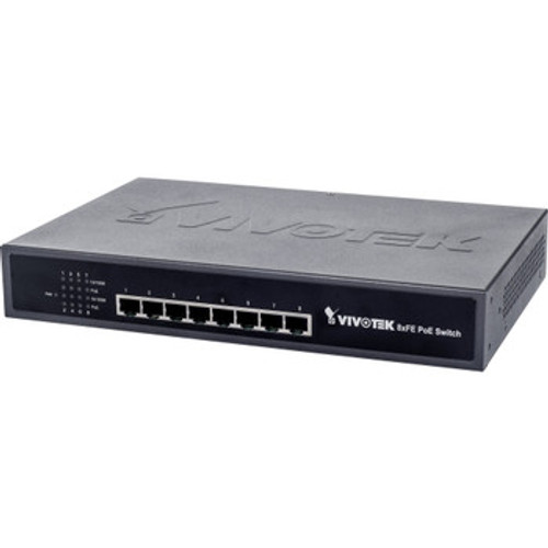 AW-FET-080A-120 - Vivotek - Unmanaged PoE Switch 8xFE PoE Switch 2 Layer Supported Rack-mountable