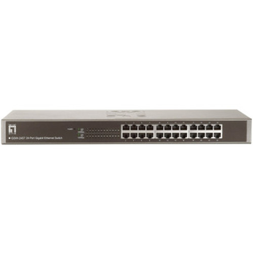 GSW-2457 - CP Tech - LevelOne 24-Port Gig Ethernet 19 Rack Mountable Switch 24 x Gigabit Ethernet Network Manageable 2 Layer Supported Desktop Rack-mountable (Re