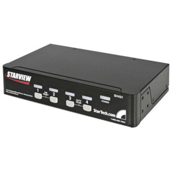 StarTech - SV431 - KVM Switch 4-Port PS/2 USB 1U Rack-mountable