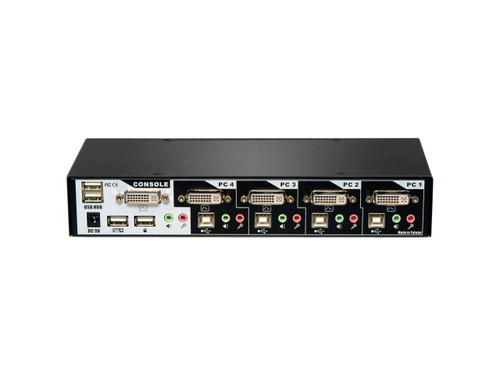 4SVDVI10-001 - Avocent SwitchView DVI 4-Port USB KVM Switch with USB 2.0 HUB & Audio