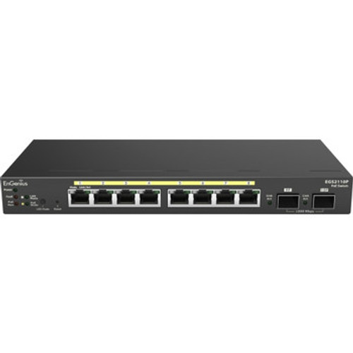 EGS2110P - EnGenius Tech - EnGenius 8-Ports Gigabit Smart Switch 2 SFP Ports